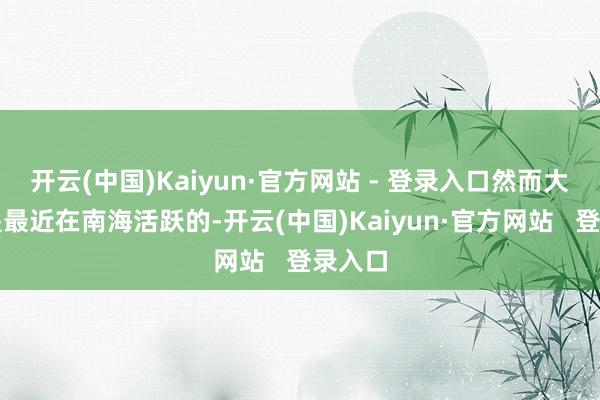 开云(中国)Kaiyun·官方网站 - 登录入口然而大略率是最近在南海活跃的-开云(中国)Kaiyun·官方网站   登录入口