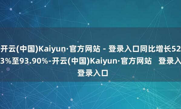 开云(中国)Kaiyun·官方网站 - 登录入口同比增长52.03%至93.90%-开云(中国)Kaiyun·官方网站 登录入口